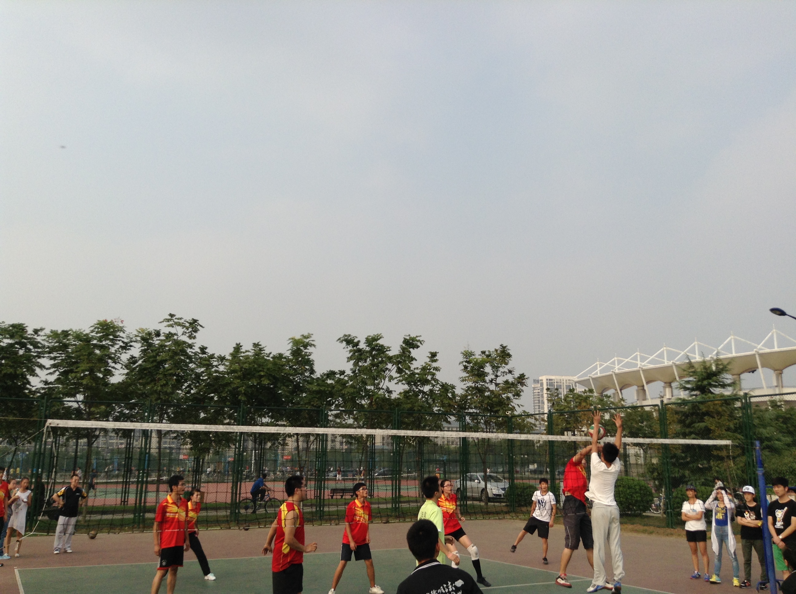 理法公司友谊排球赛激战犹酣